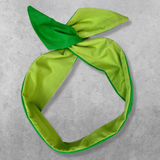 Green Two-Tone Wired Twist Headband