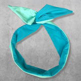 Blue Two-Tone Wired Twist Headband