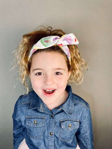 Conversation Hearts Wired Twist Headband