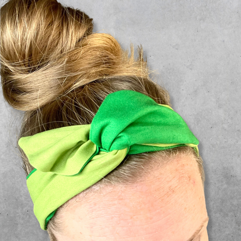 Green Two-Tone Wired Twist Headband