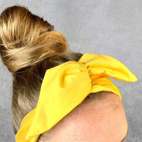 Yellow Two-Tone Wired Twist Headband