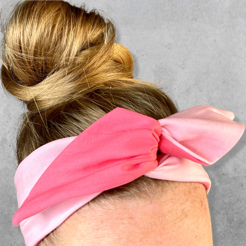 Pink Two-Tone Wired Twist Headband